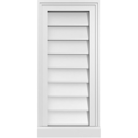 Ekena Millwork Vertical Surface Mount PVC Gable Vent w/ 2"W x 2"H , Brickmould Sill Frame, 12"W x 26"H GVPVE12X2603SN